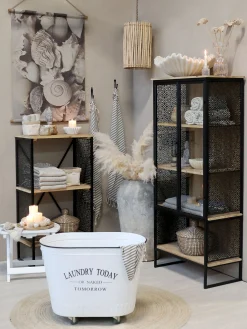 Vitrine Vence Industrial Ornament Metall Holz Glas-Chic Antique Discount