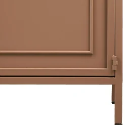 Vitrinenschrank Kabinett Ronja Vintage Metall Hellbraun-WOOOD Clearance
