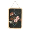 Wandbild Italienische Romantik Flora & Fauna Rattanrahmen Pfingstrose-PTMD New