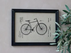 Wandbild Vintage Fahrrad Schwarzer Rahmen-Chic Antique Discount