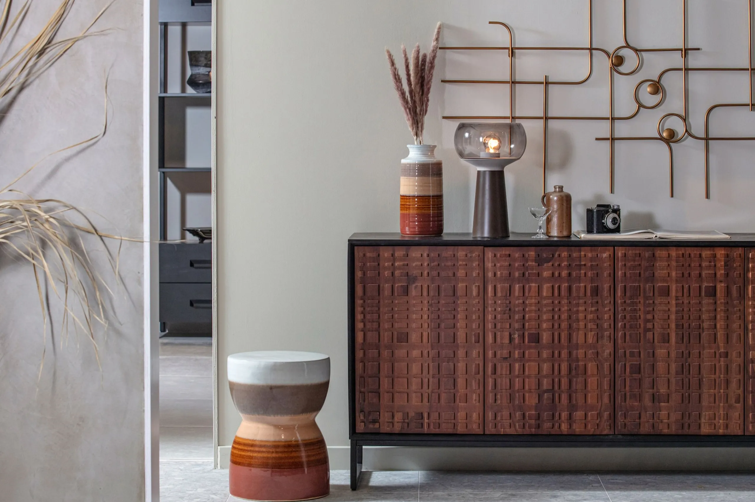 Wanddekoration Designobjekt Symphony Metall Gold 140/70-BePureHome Best