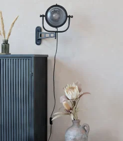 Wandlampe Industrial Factory Spotlight Metall Antik schwenkbar-Chic Antique Outlet