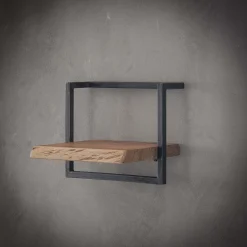 Wandregal Akazie Baumkante Edge Metall 30/40-Vintagehaus Best