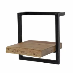 Wandregal Baumkante Akazie Edge Metall 30/30-Vintagehaus