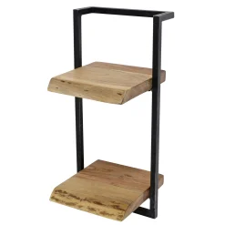 Wandregal Baumkante Edge Akazie Metall 65/30-Vintagehaus