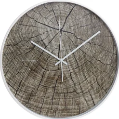 Wanduhr Woodstock Structure Holzoptik 40cm-Freudenhaus Accessoires