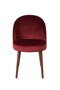 Retro Esszimmerstuhl Barbara Samt Rot-Zuiver Best