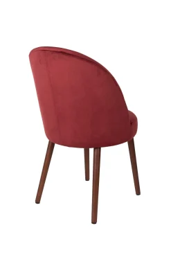 Retro Esszimmerstuhl Barbara Samt Rot-Zuiver Best