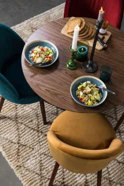 Retro Esszimmerstuhl Barbara Samt Camel-Zuiver Clearance