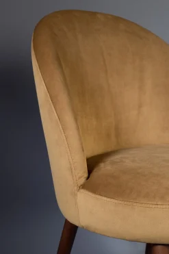 Retro Esszimmerstuhl Barbara Samt Camel-Zuiver Clearance