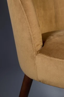 Retro Esszimmerstuhl Barbara Samt Camel-Zuiver Clearance